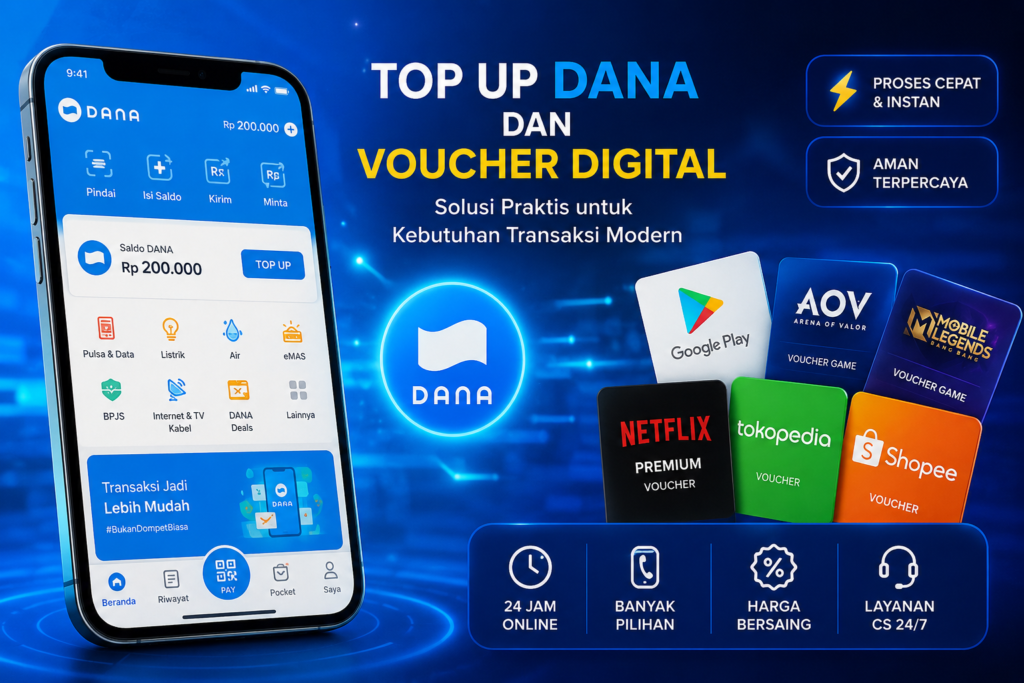 Puncuk4d Top Up DANA dan Voucher Digital Cepat dan Aman