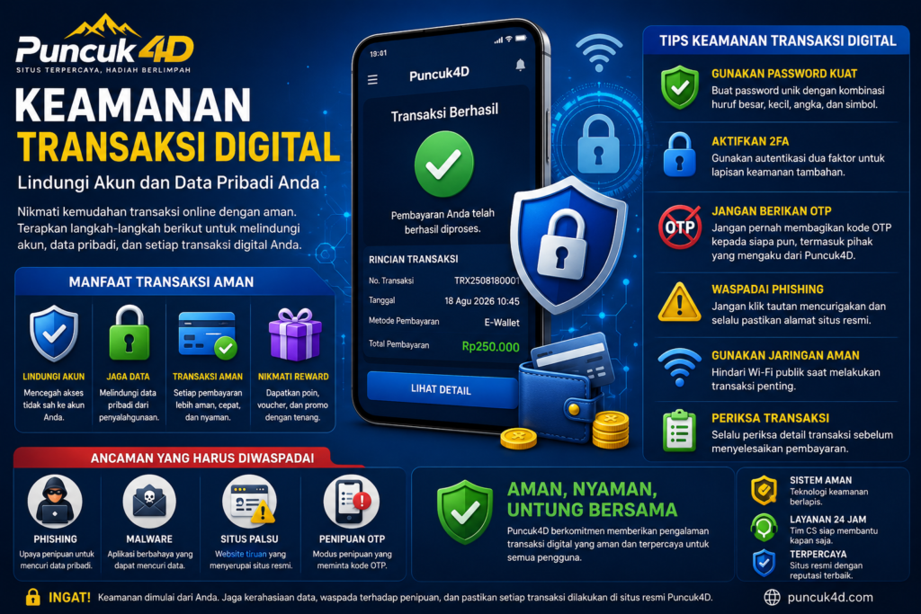 Keamanan Transaksi Digital Puncuk4d Cara Melindungi Data